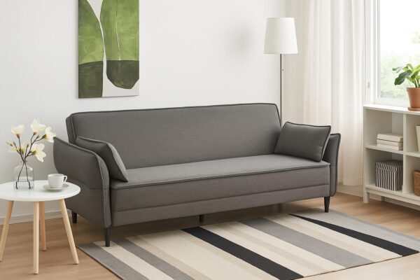 Schlafsofa mit verstellbaren Armlehnen, Dekokissen