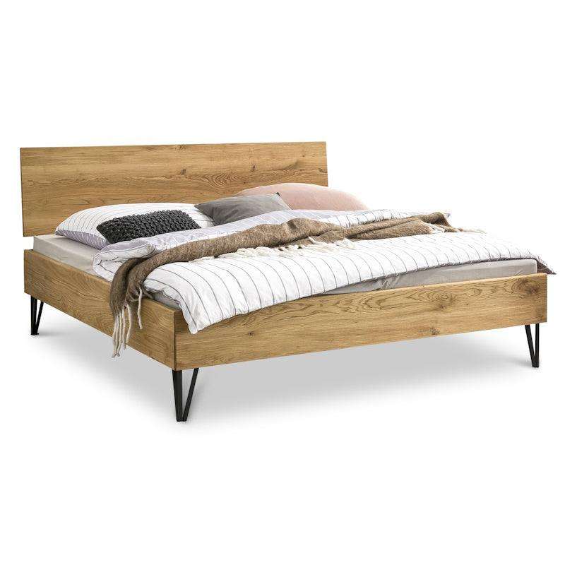 Wildeiche Massivholzbett