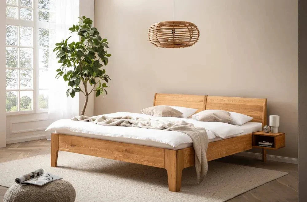 Wildeiche Massivholzbett