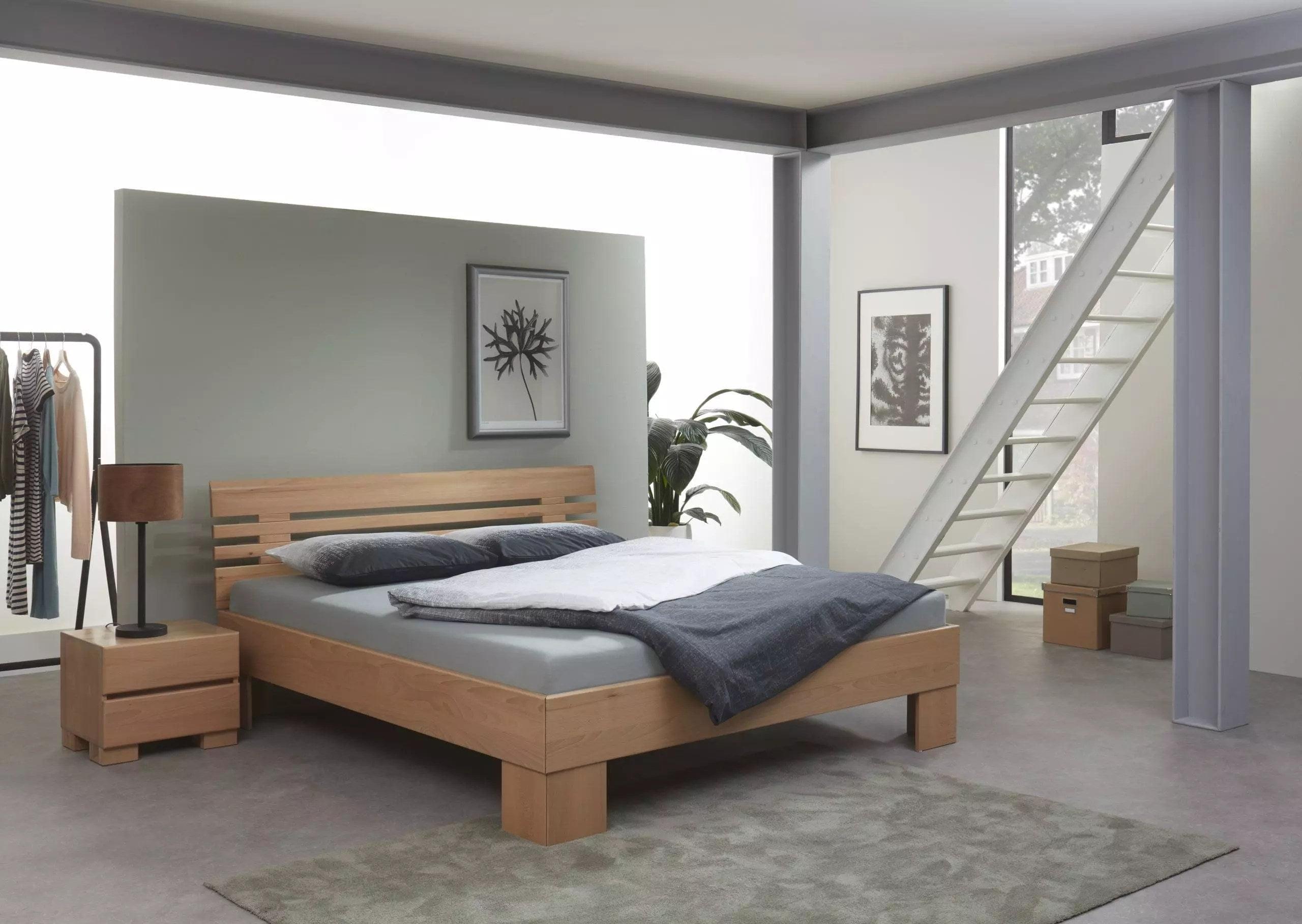 Buche Massivholzbett Premium 01.