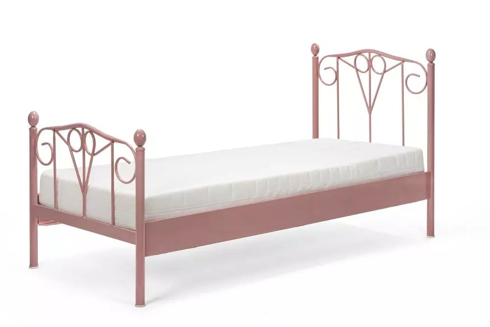 Metallbett Maya pink