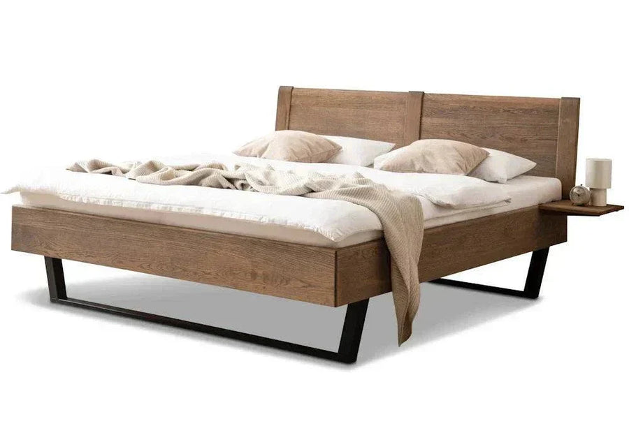 Wildeiche Massivholzbett Premium 605