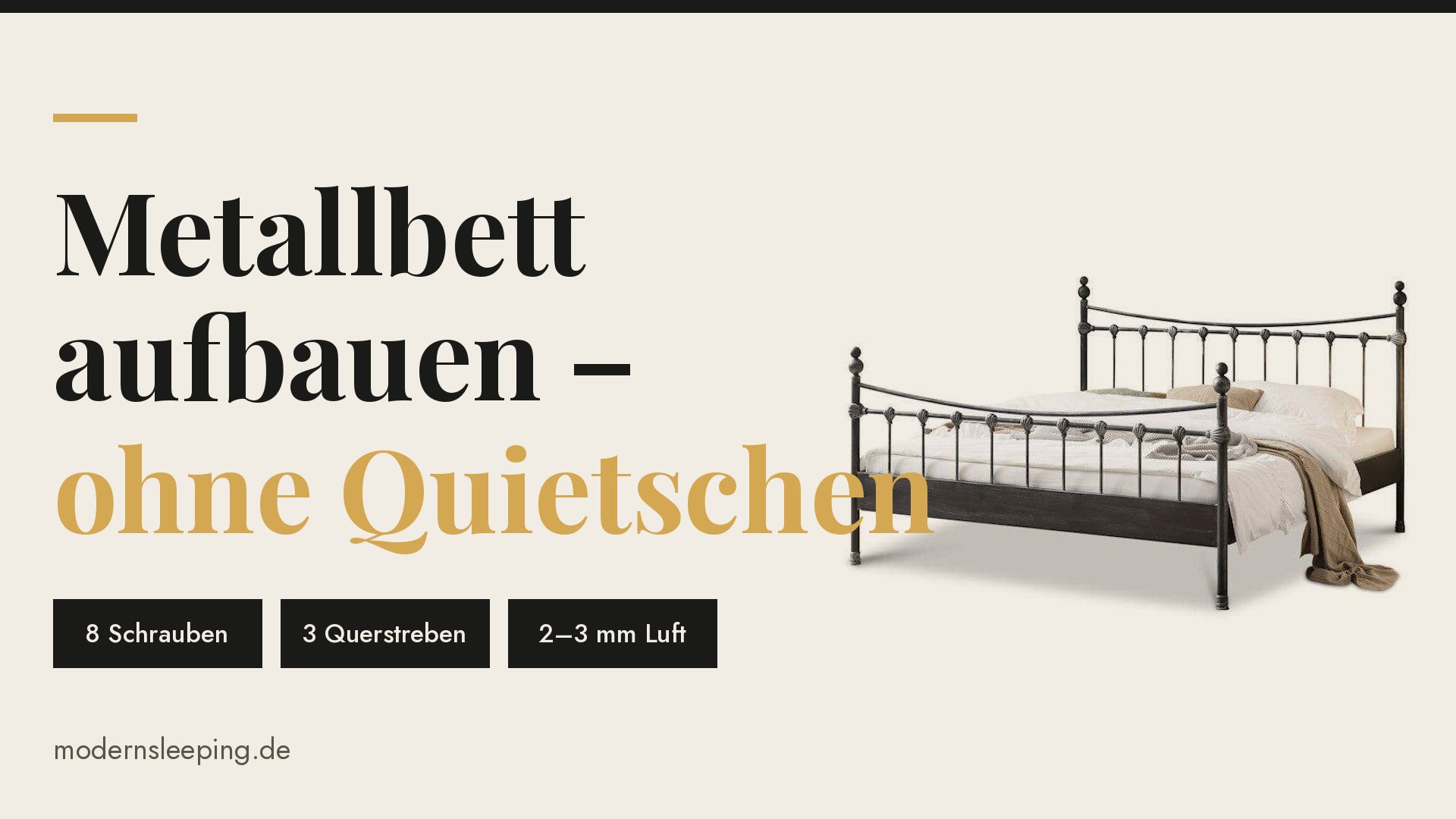 Video: Metallbett aufbauen ohne Quietschen