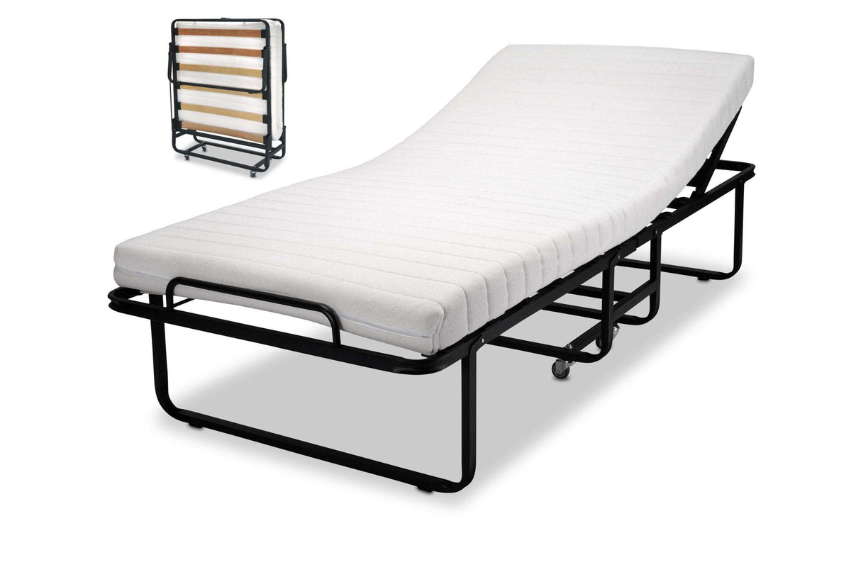 Klappbett Gästebett 90×200 cm klappbar mit Kopfteil